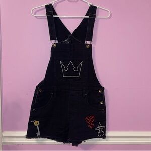 Kingdom hearts short overalls jumper  emo mall goth gothic disney keyblade